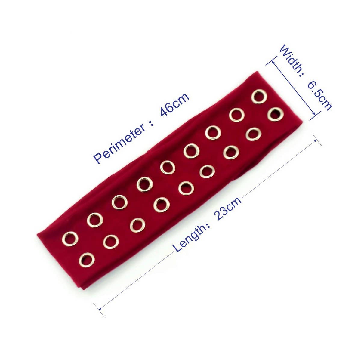 Elastic Fabric With Eyelets Punk Headwrap