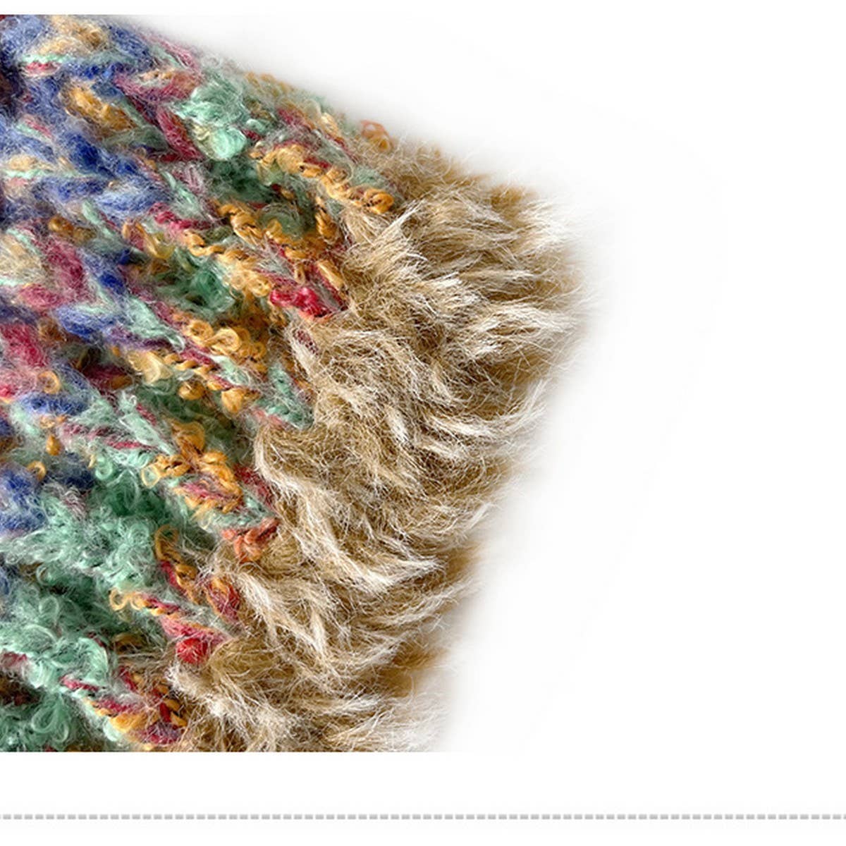 CHILDREN'S KNITTED HAT COLORFUL STRIPED BUCKET HAT_CWAH2050