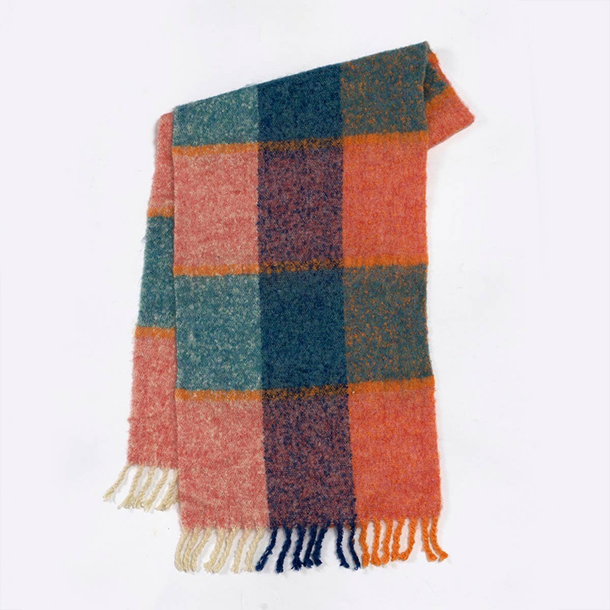 Wool Blend Plaid Tassel Winter Scarf for Women_CWASC2367