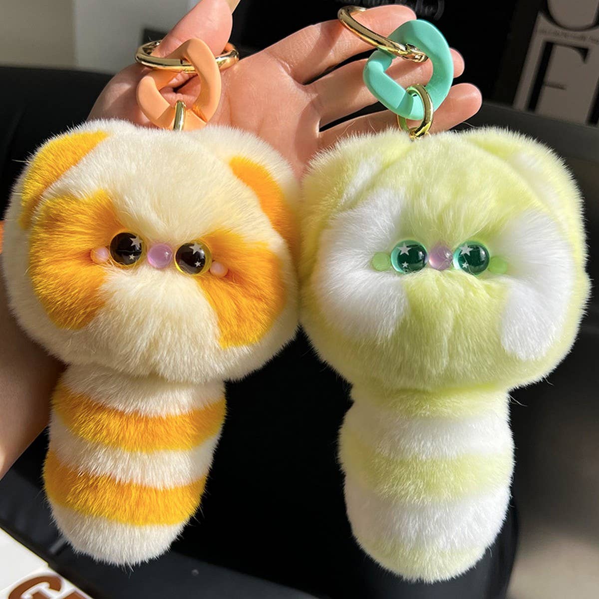 CUTE CHUBBY KITTEN CAR KEYCHAIN PLUSH PENDANT