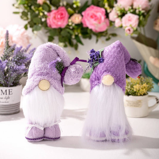 CWMM10345_PURPLE GNOME PLUSH DOLL LAVENDER MOTHER DAY