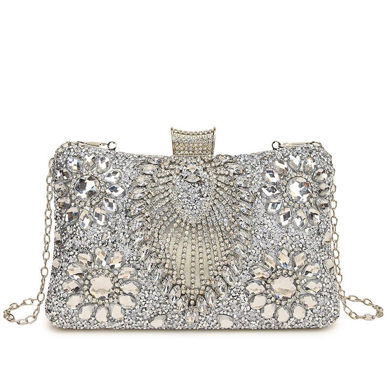Fashionable rhinestone retro single-shoulder bag