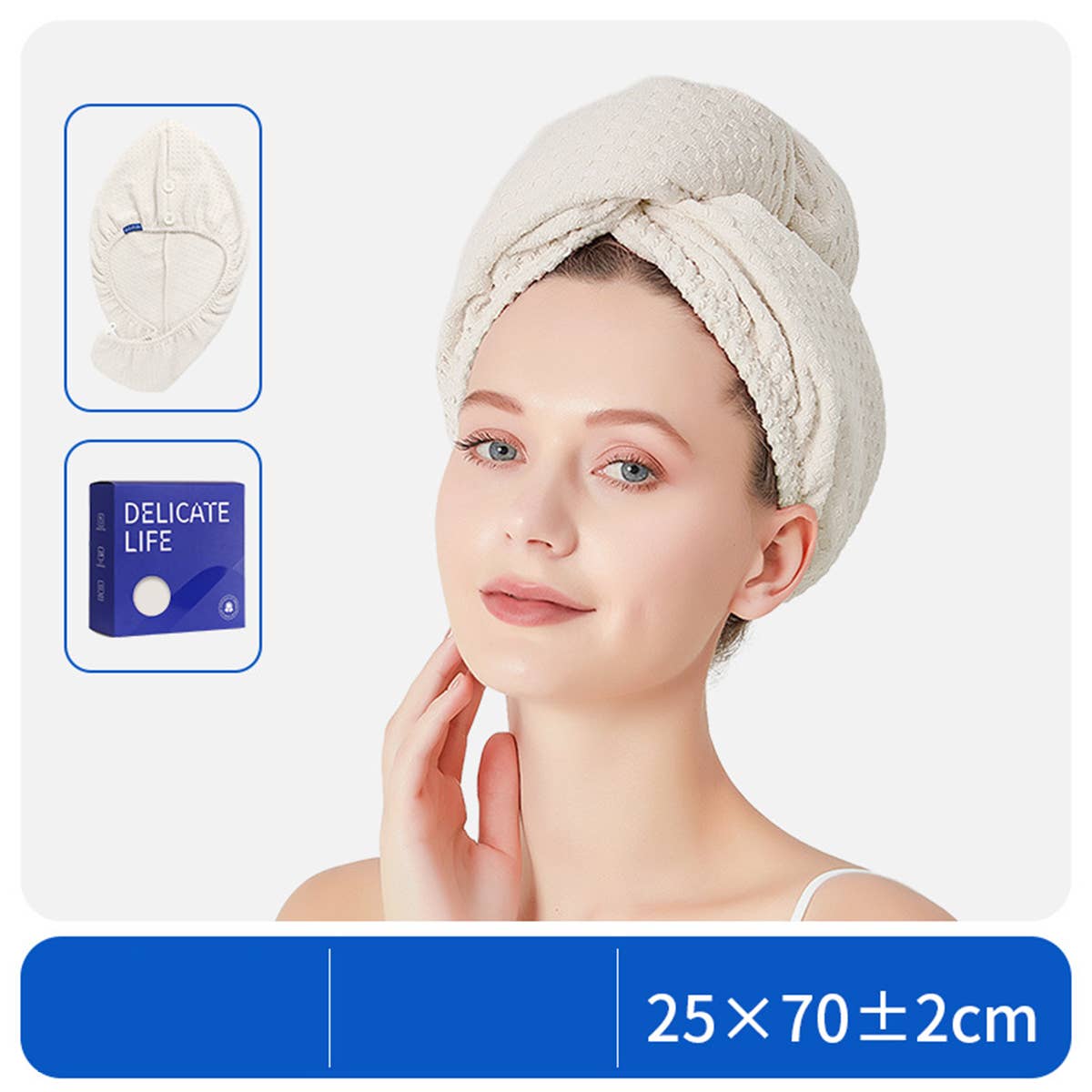CWMM8335_THICKENED WATER-ABSORBENT QUICK-DRYING SHOWER CAP