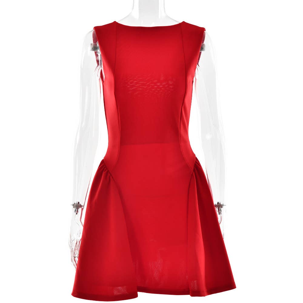 Off Shoulder Ruched Backless Mini Bodycon Dress