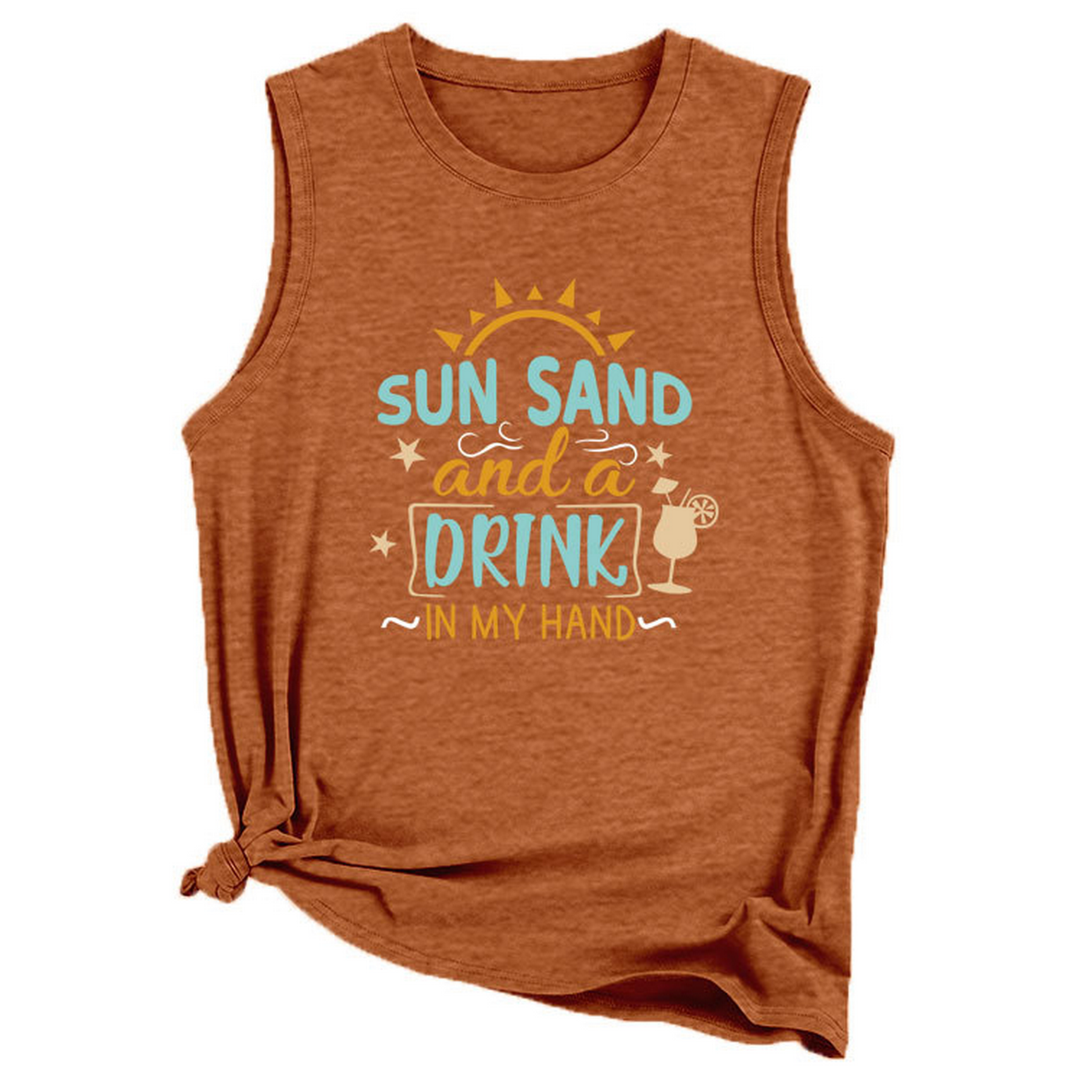 Women??¢s Casual Loose Fit Tank Top, Minimal Style_CWTTSL0418