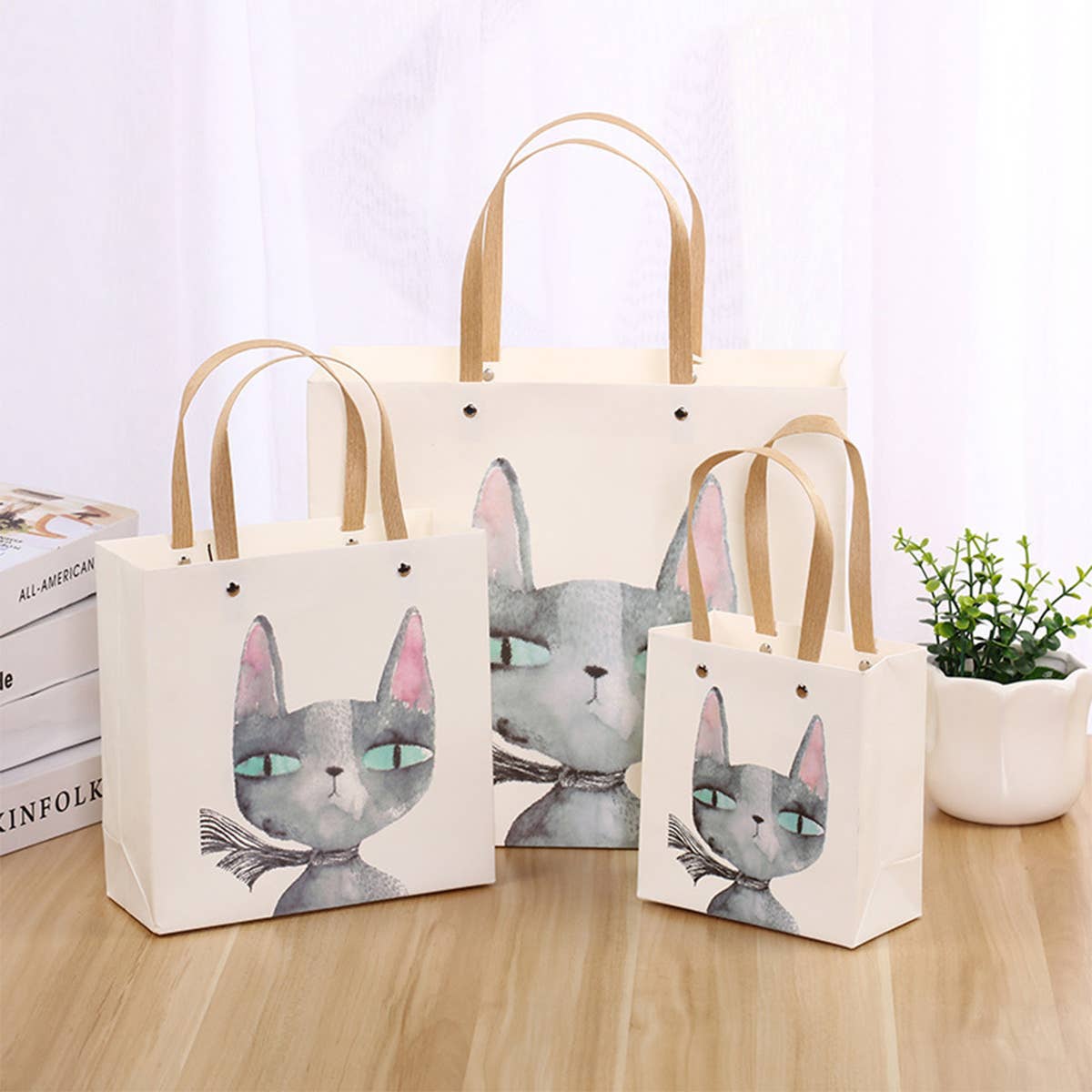 INS STYLE SMALL FRESH CAT PAPER HANDBAG GIFT BAG