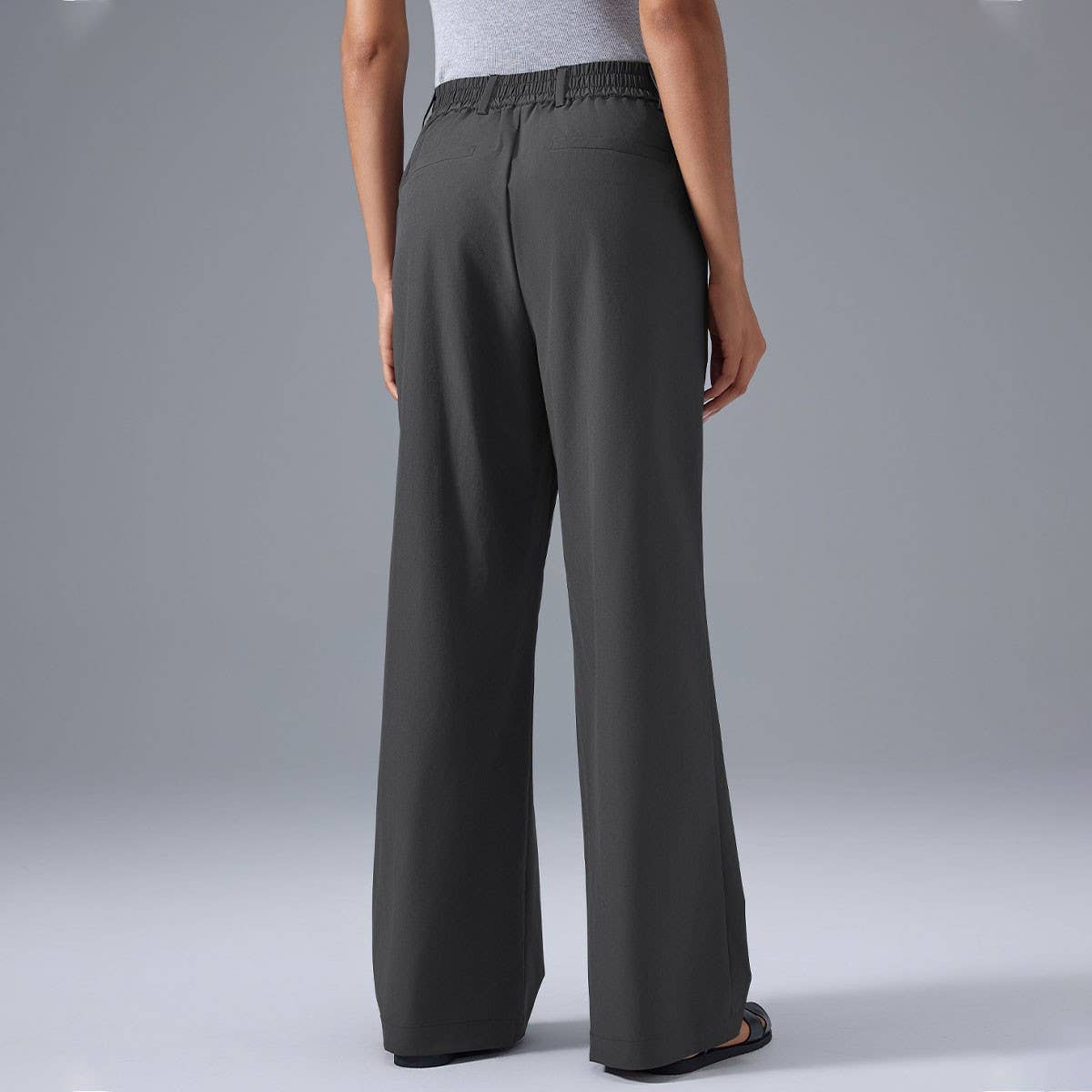 High Waist Drapey Wide-Leg Suit Pants for Women
