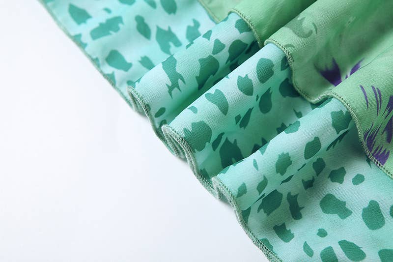 Sexy Printed Crop Cami and High Waist Skirt Set