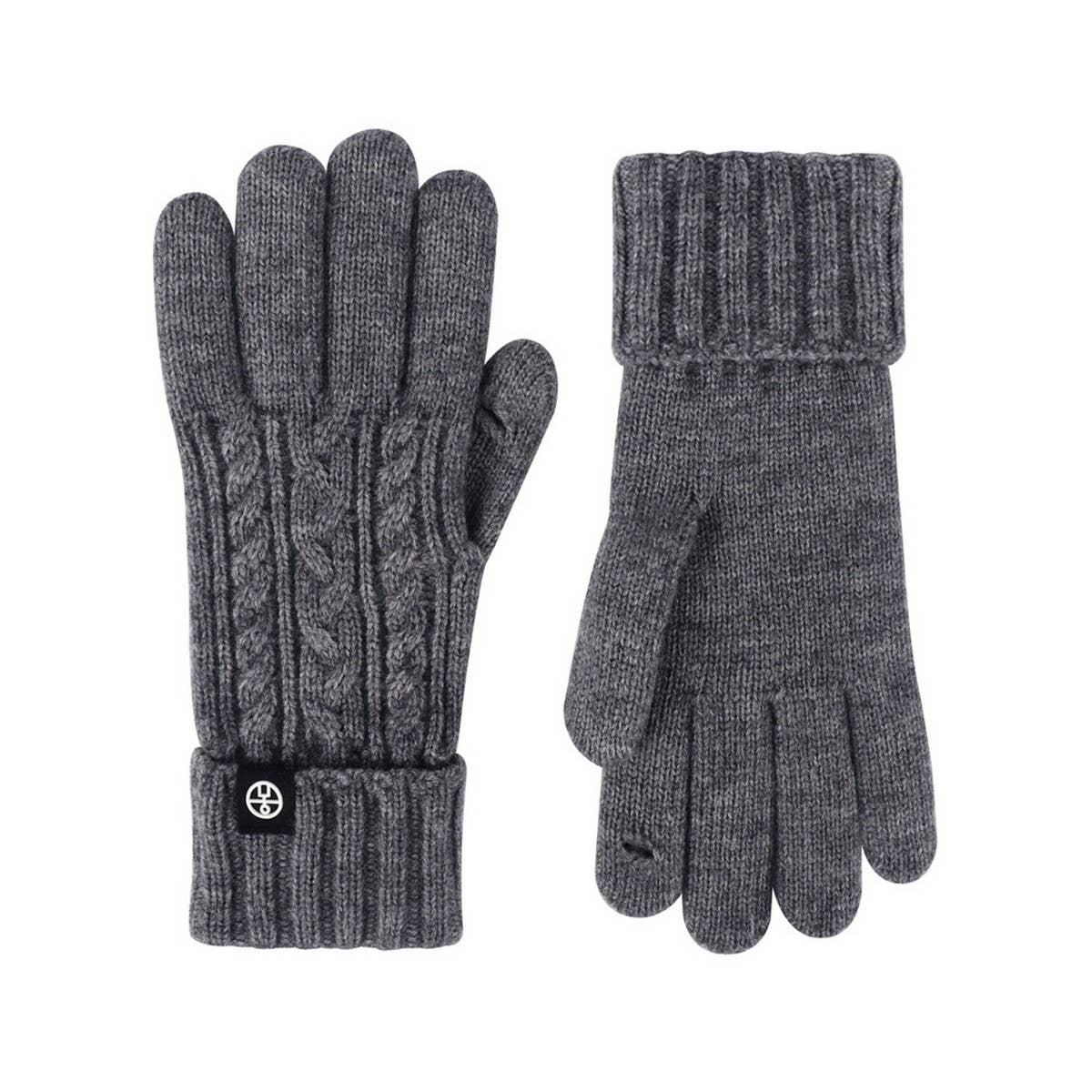 CONTRAST COLOR WOOL KNITTED JACQUARD WARM GLOVES