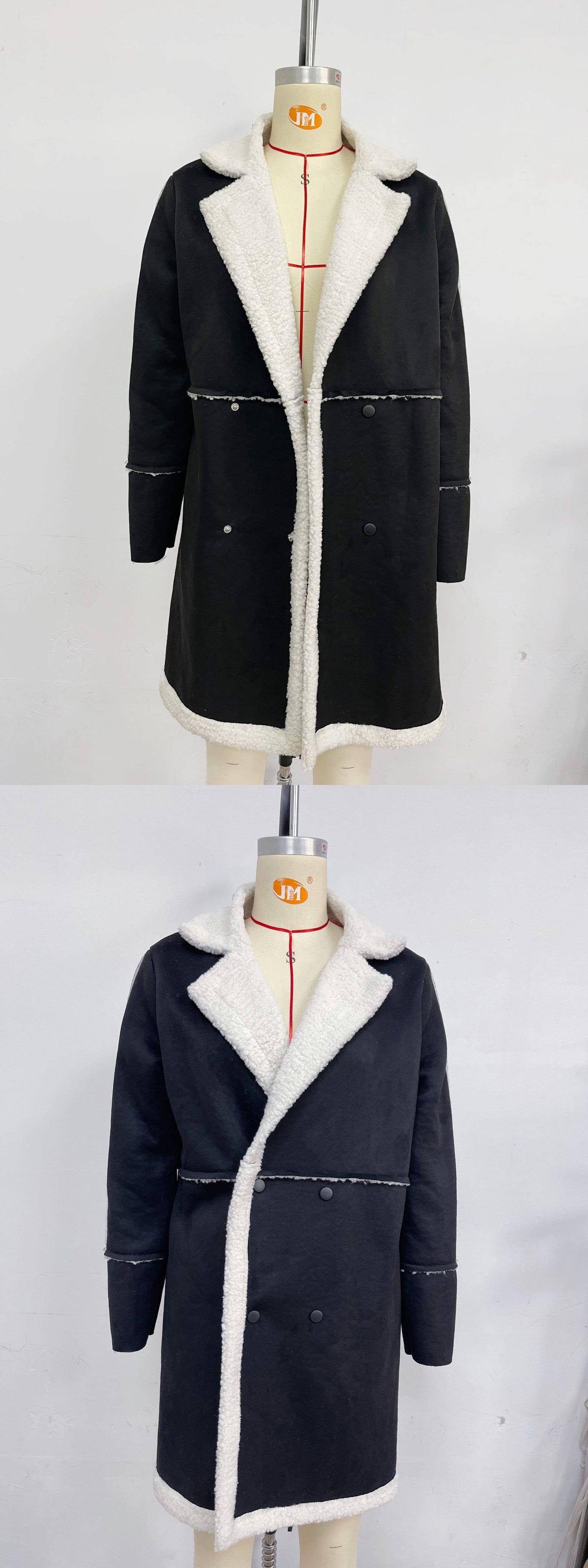 LAMB WOOL PATCHWORK CASUAL FASHION JACKET