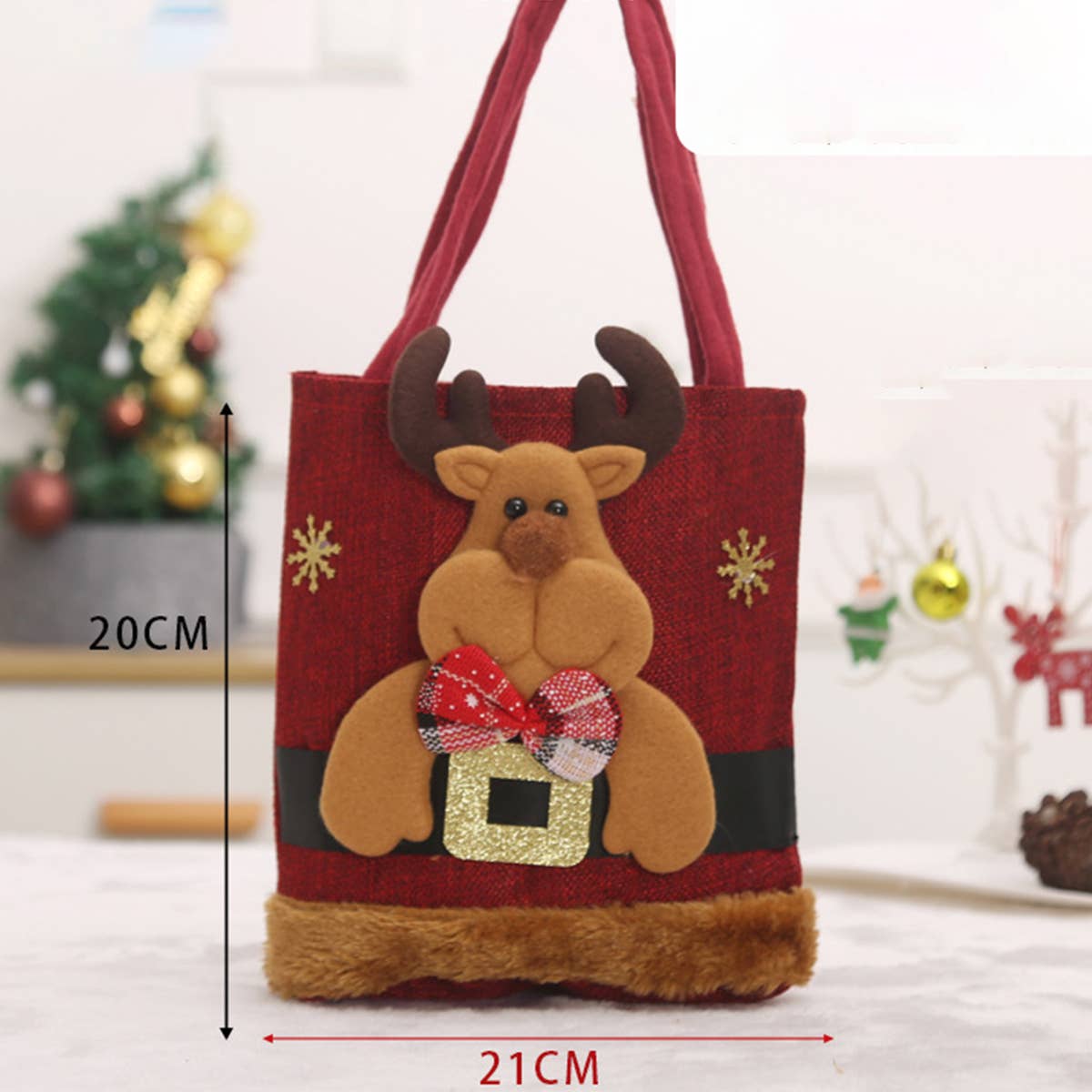 CWMM9348_CHRISTMAS SANTA SNOWMAN DEER GIFT BAG