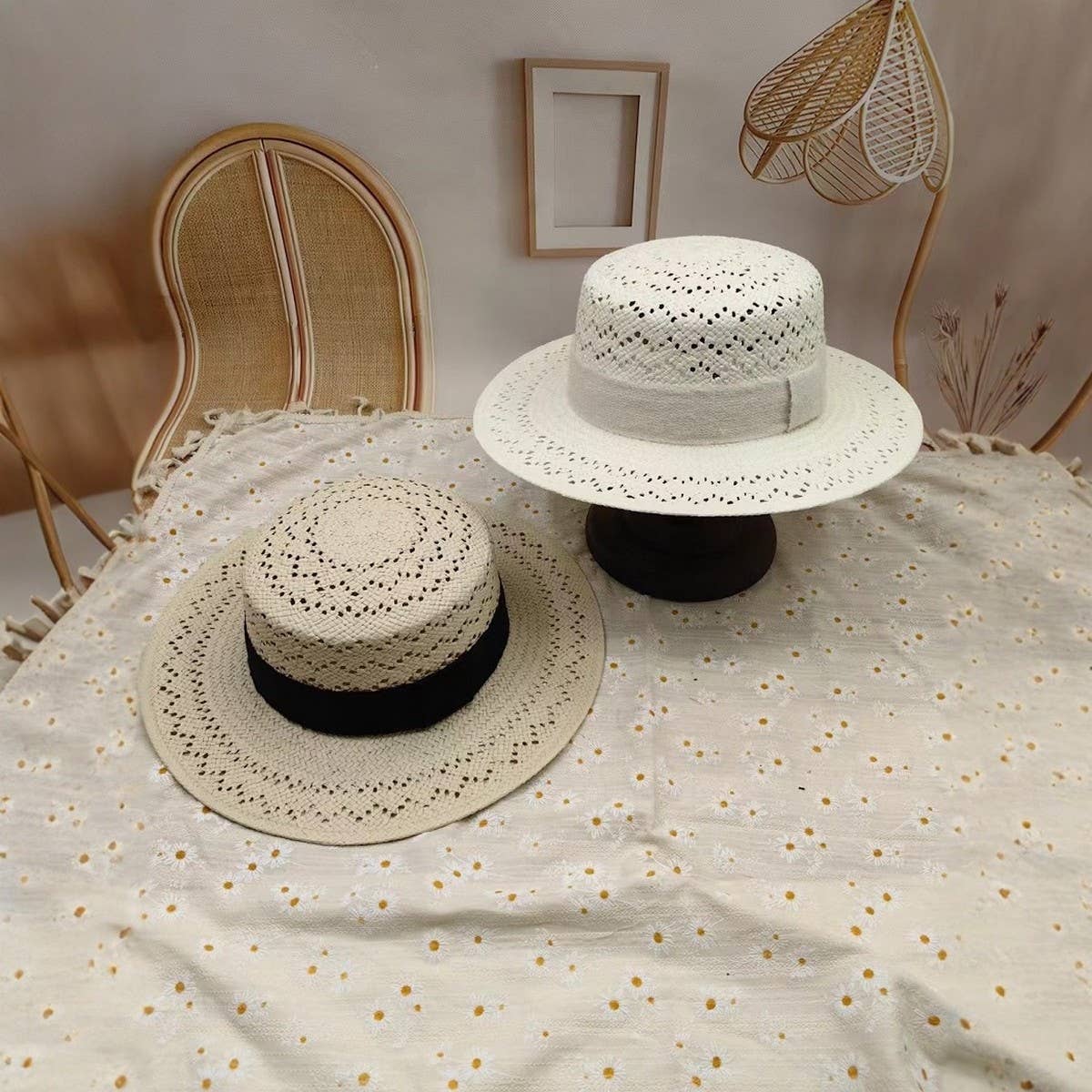 Summer hand-woven hollow straw hat for women_CWAH3514