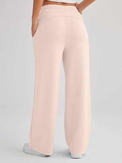 LACE-UP BAGGY HIGH-WAISTED WIDE-LEG PANTS