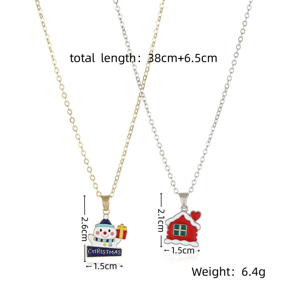 ALLOY DRIPPING OIL CARTOON CHRISTMAS ORNAMENT