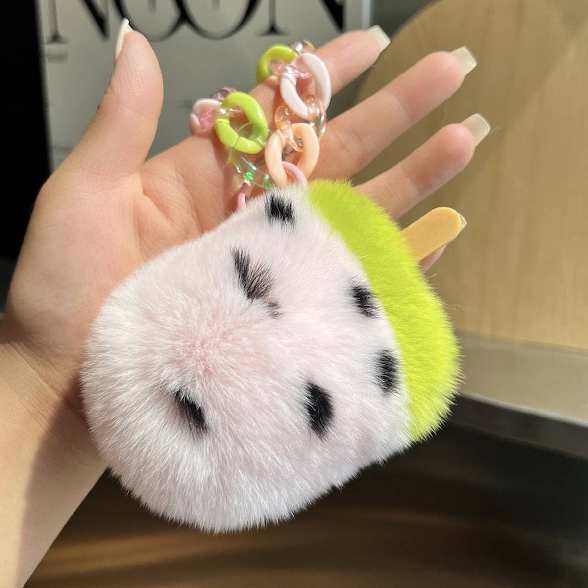 CUTE CREATIVE ICE CREAM CAR KEYCHAIN PENDANT