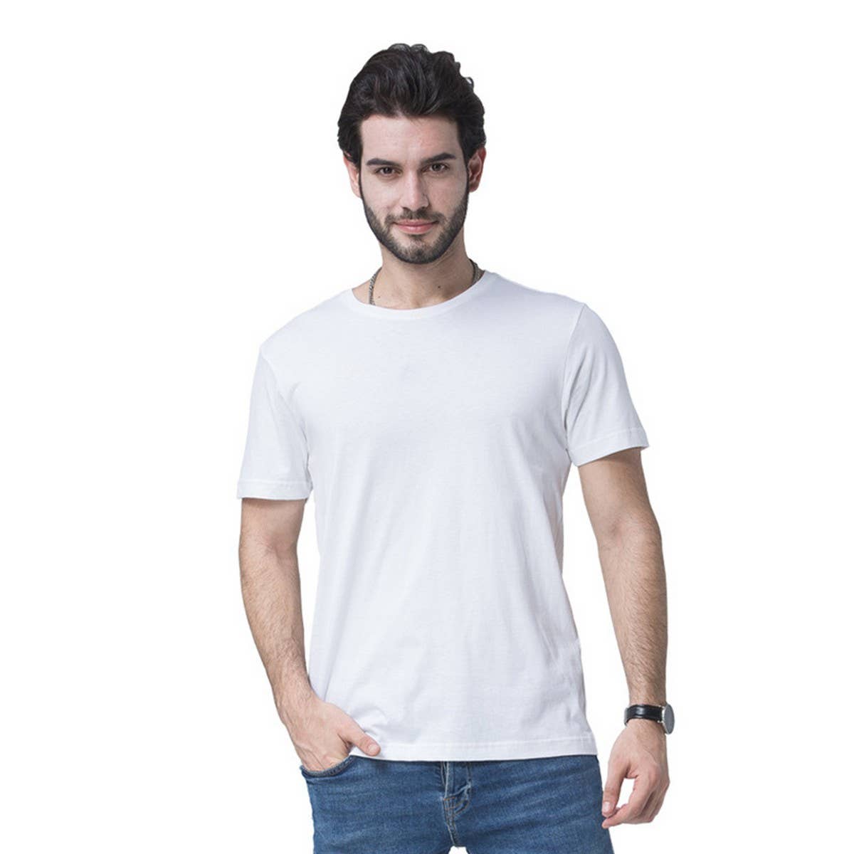 170g Slim Fit Cotton Crewneck Tee ??Unisex Basic Shirt