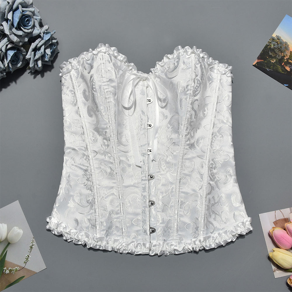 Corset Ribbon Chest Slim Fit Tube Top