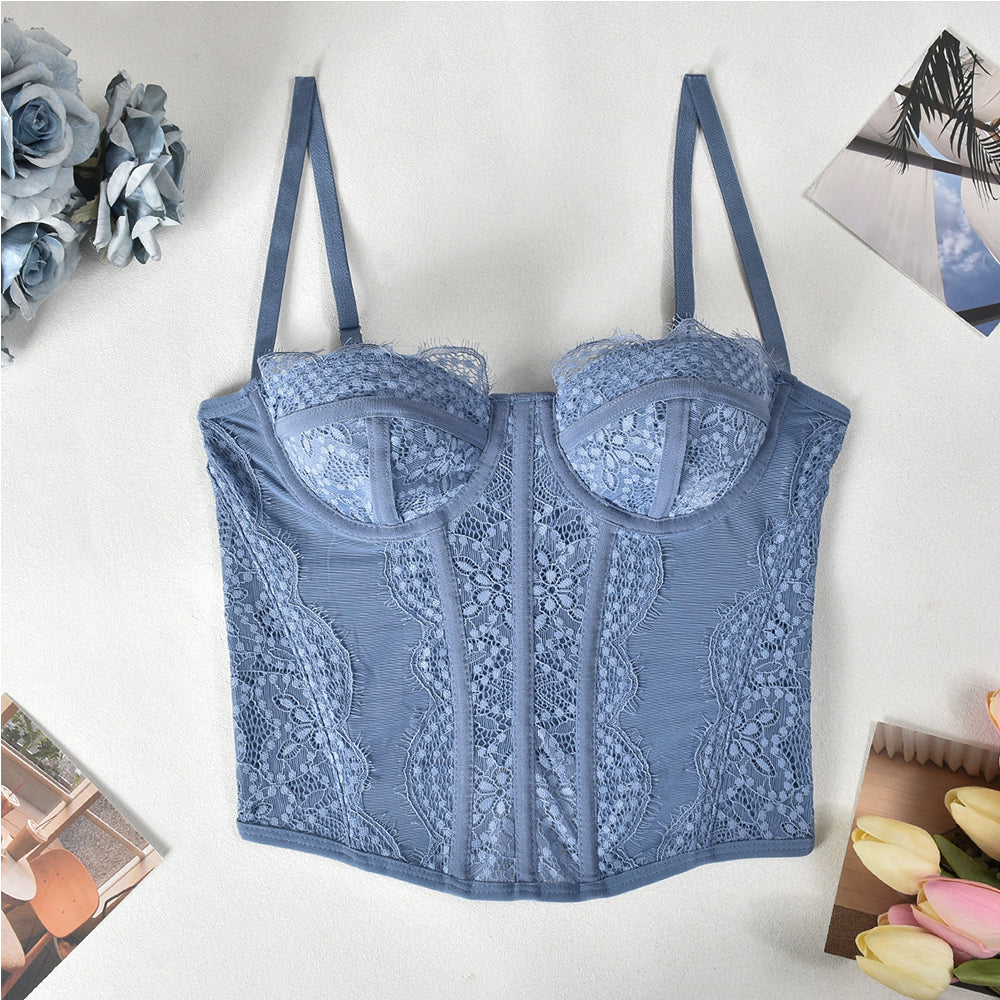 Sleeveless Lace Bone Shaping Corset Sexy Tube Top